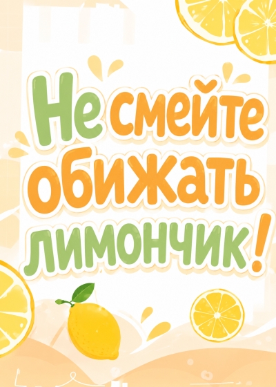 Не смейте обижать лимончик! 🌺 - дополнительная обложка