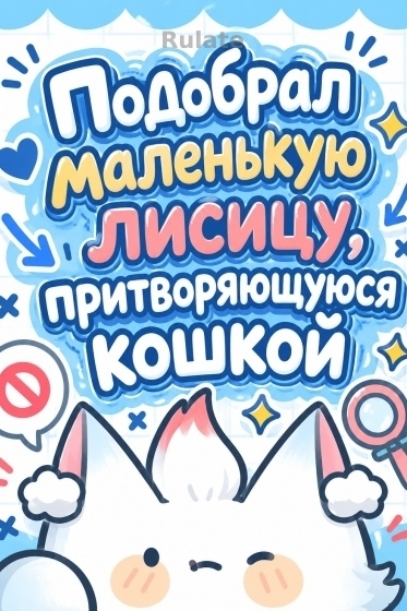 Подобрал маленькую лисицу, притворяющуюся кошкой 🌺✅ - дополнительная обложка