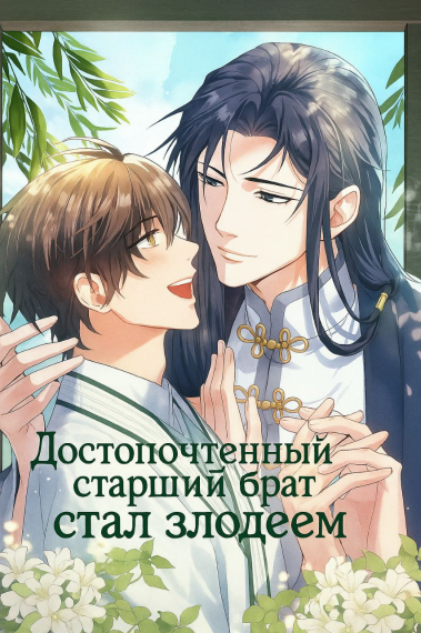Достопочтенный старший брат стал злодеем. - обложка ранобэ читать онлайн