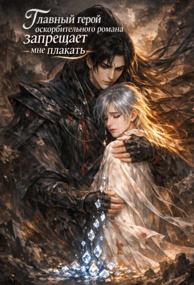 Главный герой оскорбительного романа запрещает мне плакать - обложка ранобэ читать онлайн