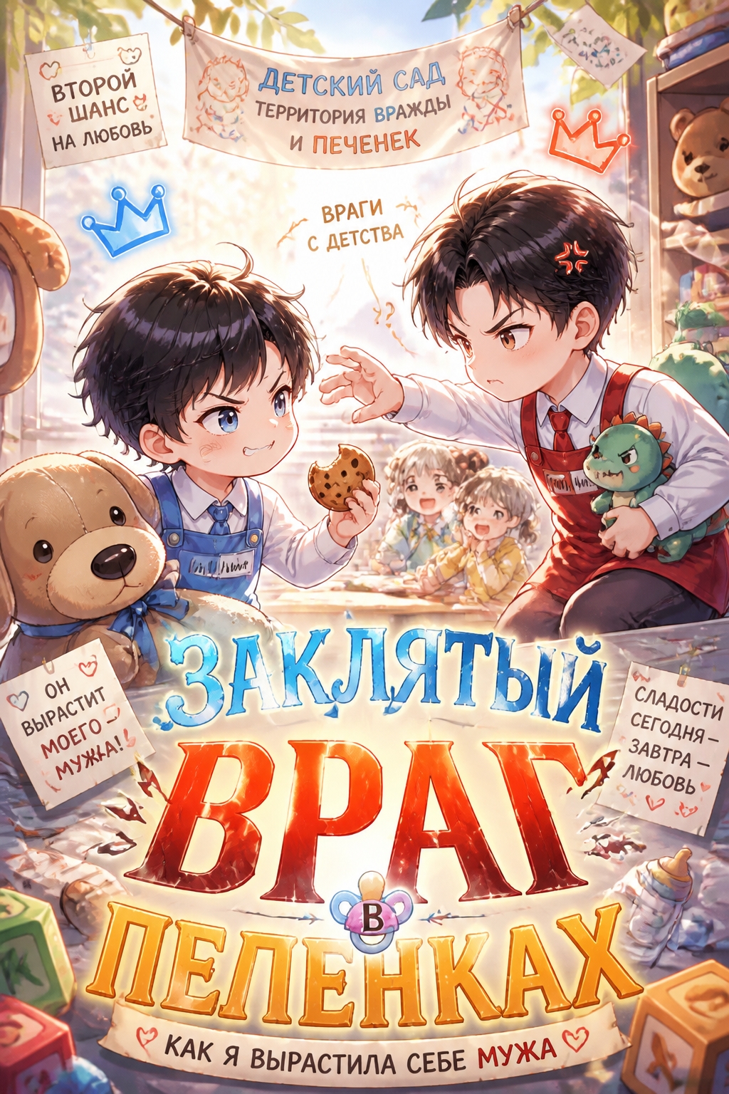 Заклятый враг в пеленках: Как я вырастила себе мужа - обложка ранобэ читать онлайн