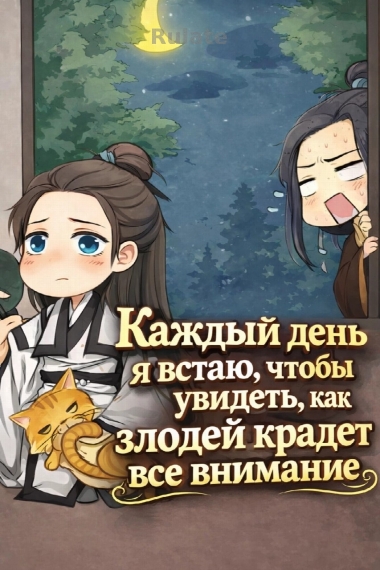 Каждый день я встаю, чтобы увидеть, как злодей крадет все внимание - обложка ранобэ читать онлайн