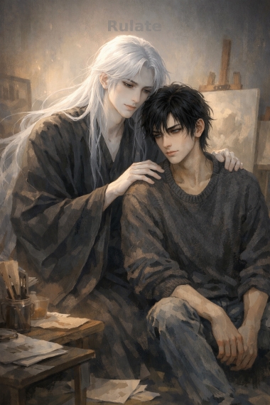 Призрак, снова погибающий в любовном треугольнике главных героев - обложка ранобэ читать онлайн