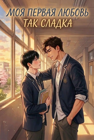 Моя первая любовь так сладка - обложка ранобэ читать онлайн