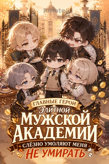 Главные Герои Элитной Мужской Академии Слёзно Умоляют Меня Не Умирать - обложка ранобэ читать онлайн