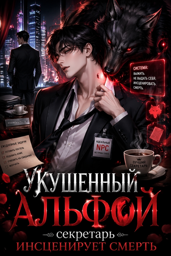 Укушенный Альфой: секретарь инсценирует смерть - обложка ранобэ читать онлайн