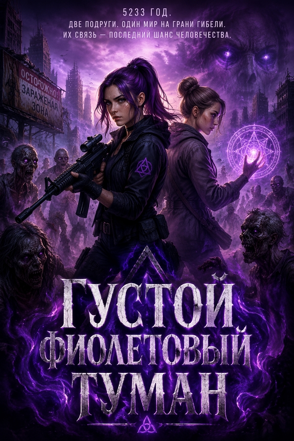 Густой фиолетовый туман - обкладинка ранобе читати онлайн