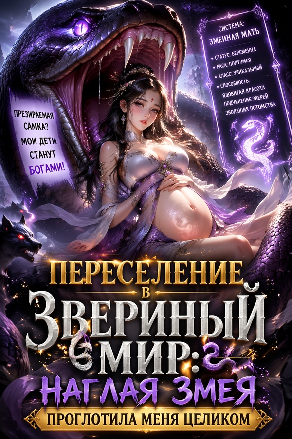 Переселение в звериный мир: наглая змея проглотила меня целиком - обложка ранобэ читать онлайн