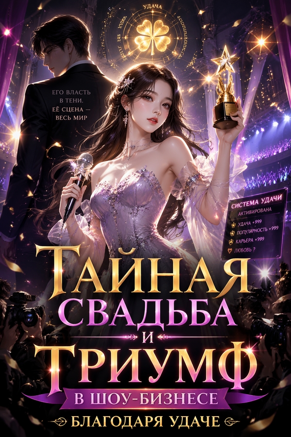 Тайная свадьба и триумф в шоу-бизнесе благодаря удаче - обложка ранобэ читать онлайн
