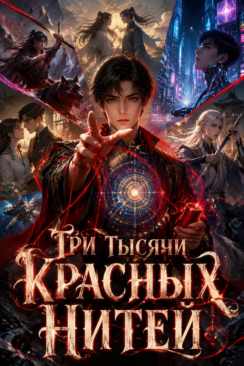 Три тысячи красных нитей - обложка ранобэ читать онлайн