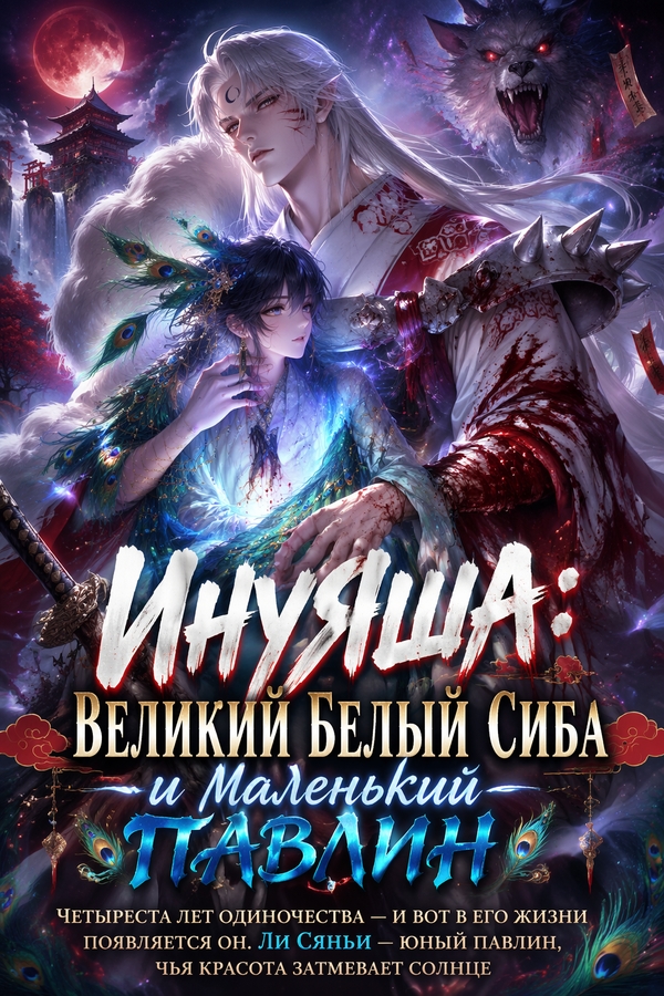 Инуяша: Великий белый сиба и маленький павлин - обложка ранобэ читать онлайн