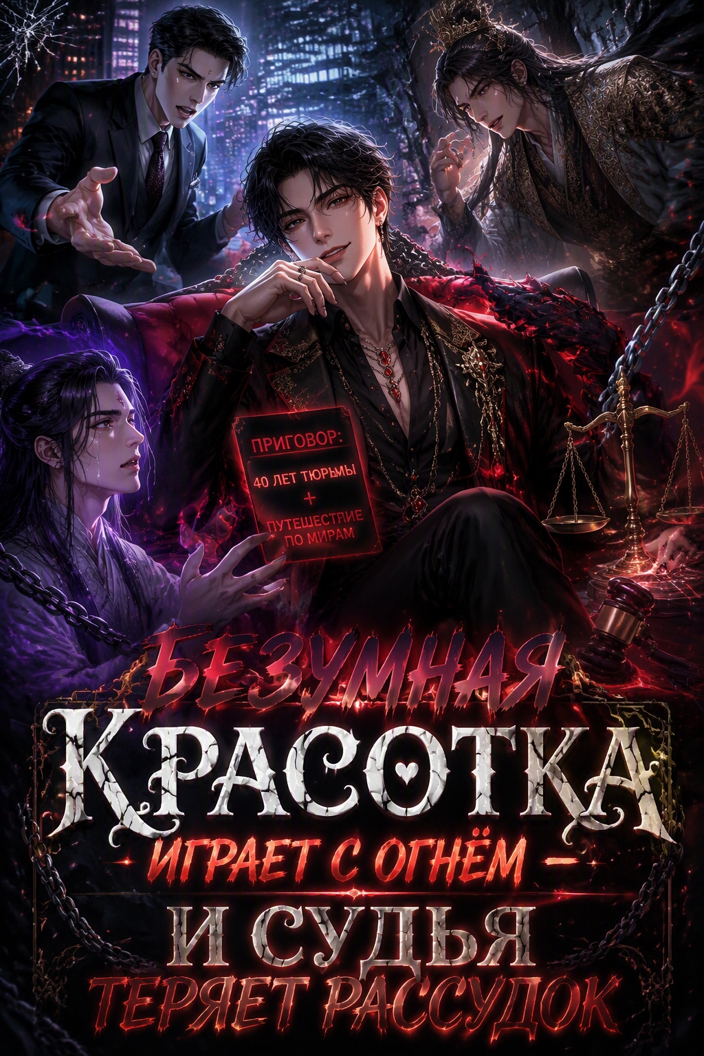 Безумная красотка играет с огнём — и судья теряет рассудок - обложка ранобэ читать онлайн