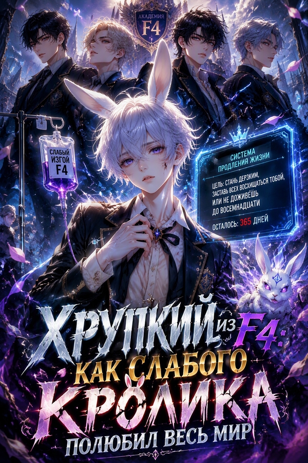 Хрупкий из F4: Как слабого кролика полюбил весь мир - обложка ранобэ читать онлайн