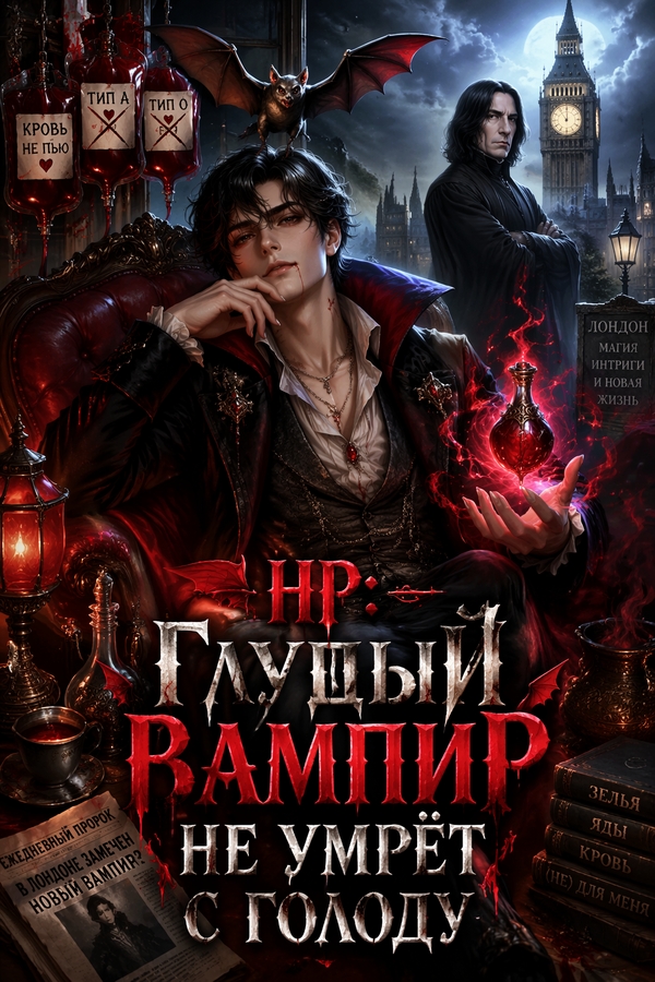 HP: Глупый вампир не умрёт с голоду - обложка ранобэ читать онлайн