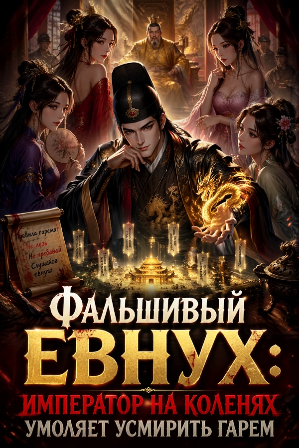 Фальшивый евнух: Император на коленях умоляет усмирить гарем - обложка ранобэ читать онлайн