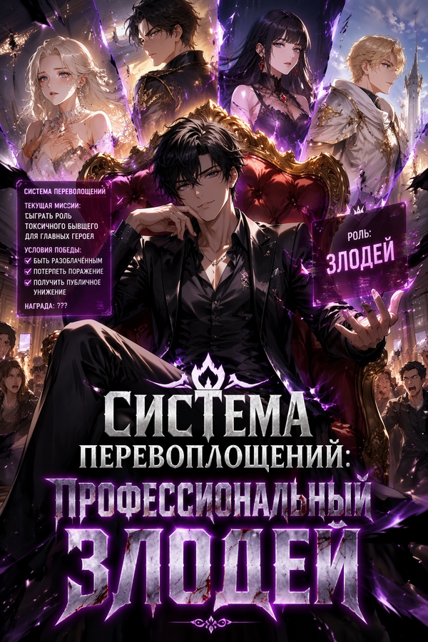 Система перевоплощений: Профессиональный злодей - обкладинка ранобе читати онлайн