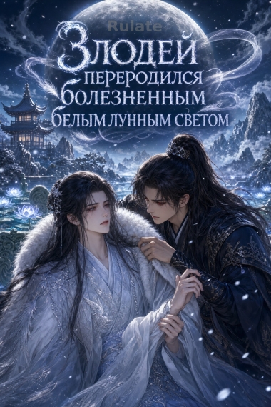 Злодей переродился болезненным белым лунным светом - обкладинка ранобе читати онлайн