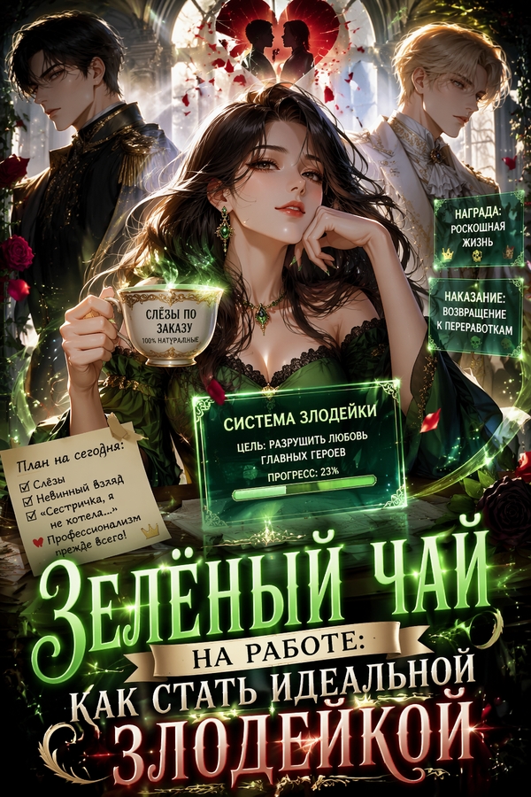 Зелений чай на работе: как стать идеальной злодейкой - обкладинка ранобе читати онлайн