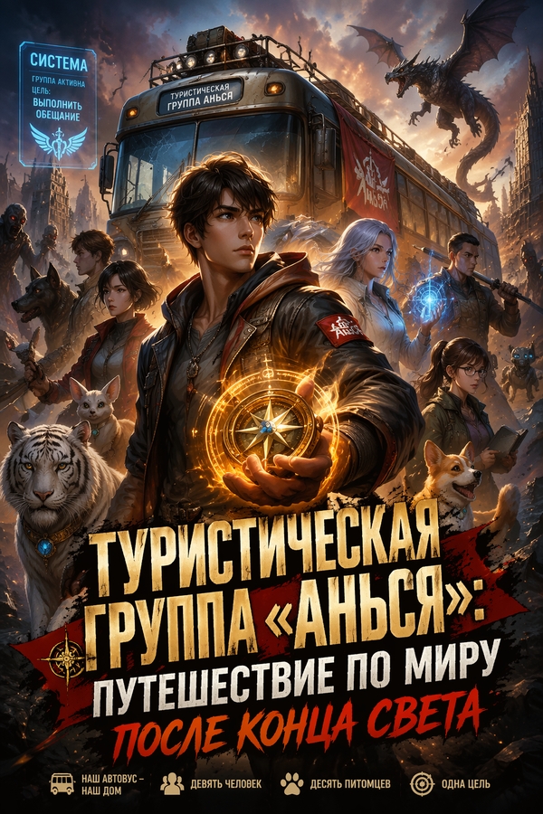 Туристическая группа «Анься»: путешествие по миру после конца света - обложка ранобэ читать онлайн