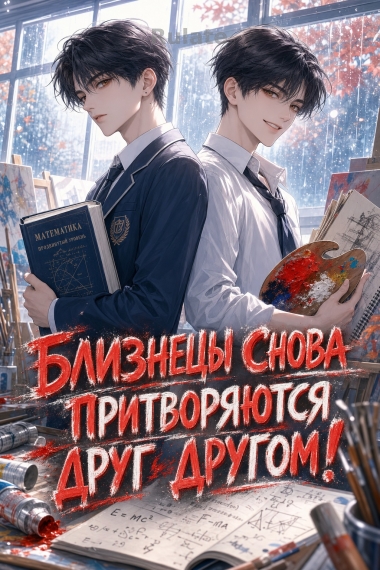 Близнецы снова притворяются друг другом! - обложка ранобэ читать онлайн