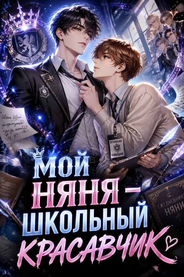 Мой няня — школьный красавчик - обложка ранобэ читать онлайн