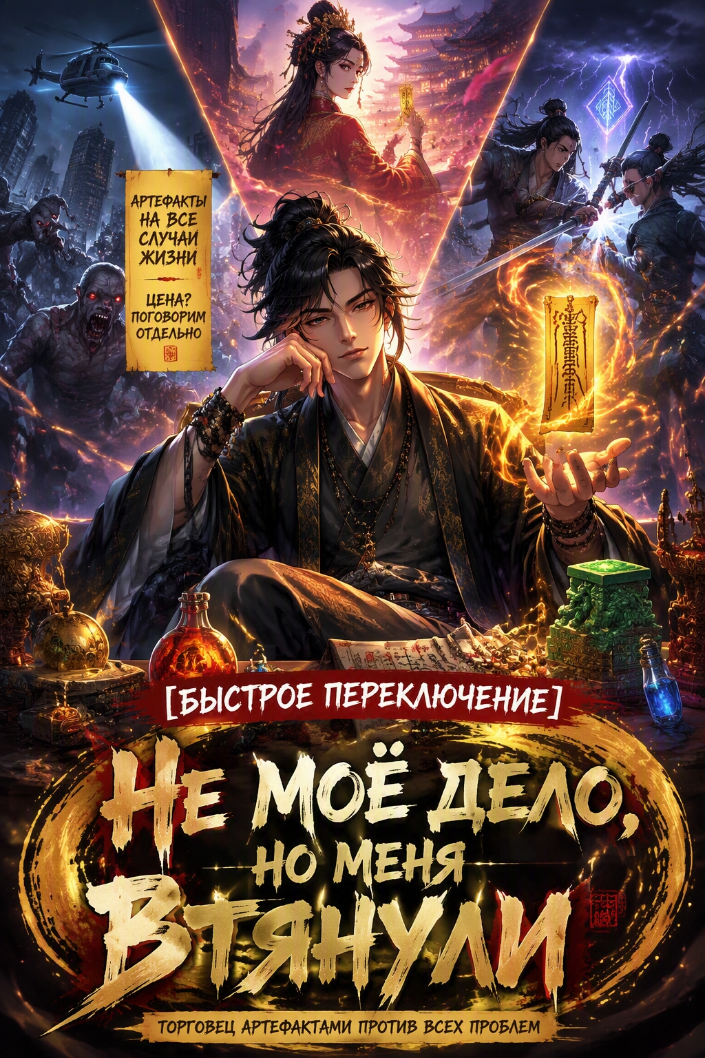 [Быстрое переключение] Не моё дело, но меня втянули - обложка ранобэ читать онлайн