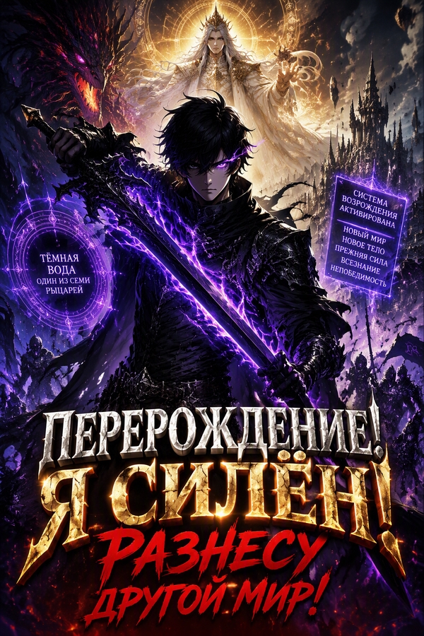Перерождение! Я силён! Разнесу другой мир! - обложка ранобэ читать онлайн
