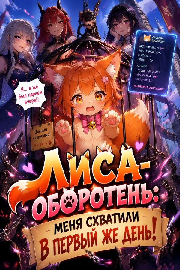 Лиса-оборотень: Меня схватили в первый же день! - обложка ранобэ читать онлайн