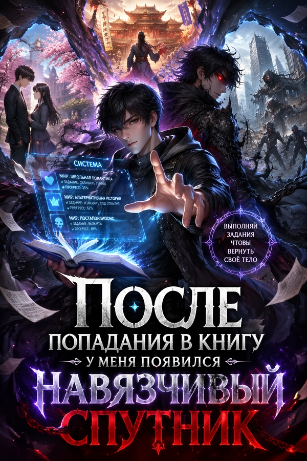 После попадания в книгу у меня появился навязчивый спутник - обложка ранобэ читать онлайн