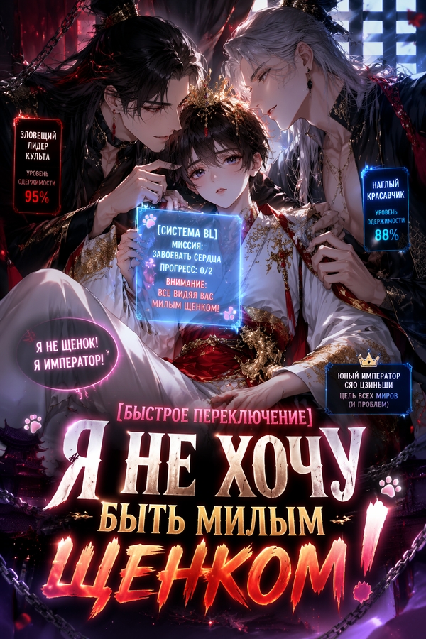 [Быстрое переключение] Я не хочу быть милым щенком! - обложка ранобэ читать онлайн