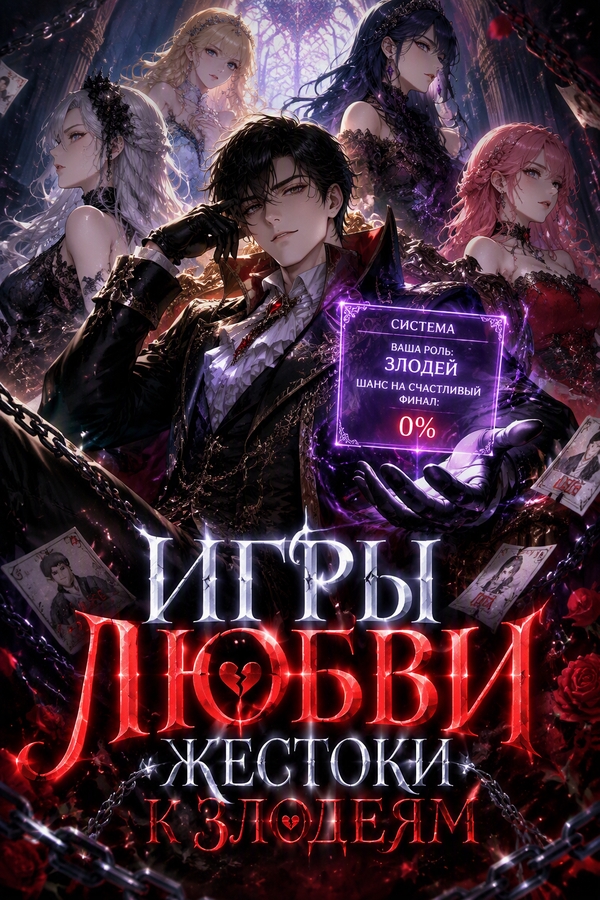 Игры любви жестоки к злодеям - обложка ранобэ читать онлайн