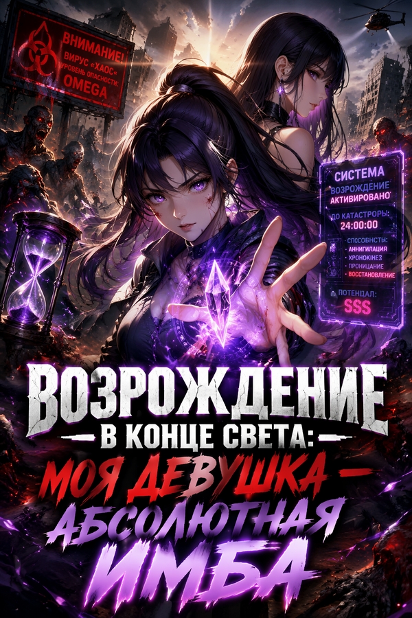 Возрождение в конце света: моя девушка — абсолютная имба - обложка ранобэ читать онлайн
