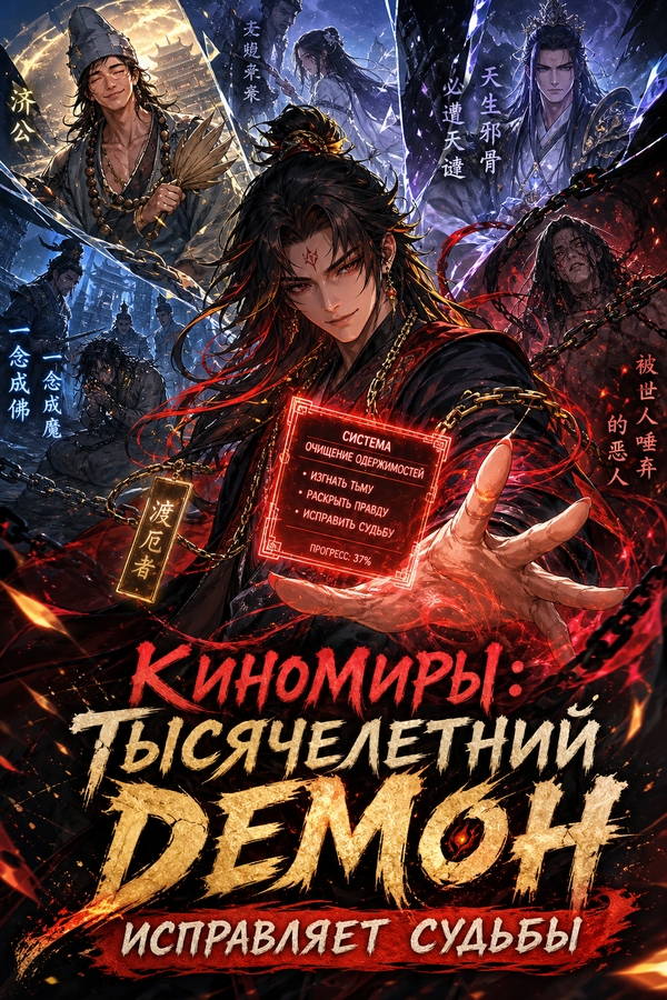 Киномиры: Тысячелетний демон исправляет судьбы - обложка ранобэ читать онлайн