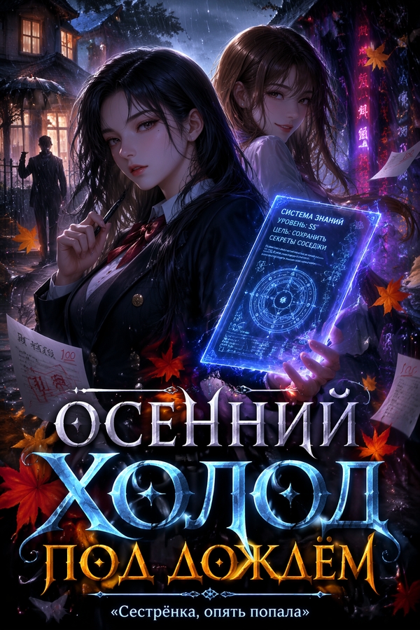 Осенний холод под дождём - обложка ранобэ читать онлайн