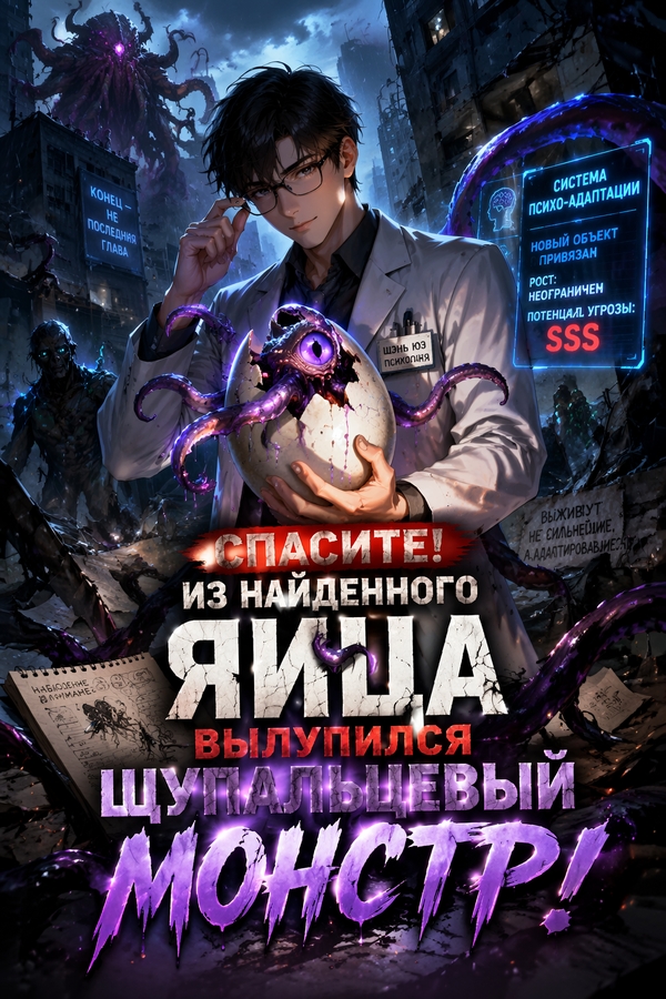 Спасите! Из найденного яйца вылупился щупальцевый монстр! - обложка ранобэ читать онлайн