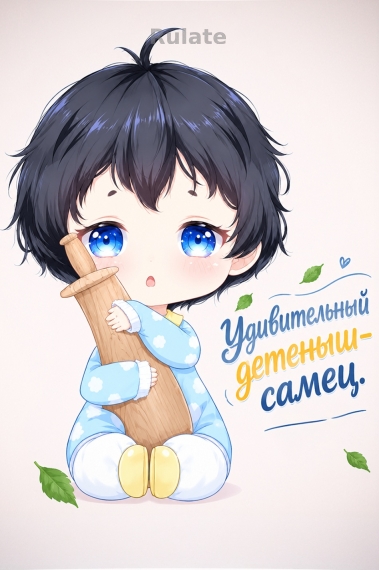 Удивительный детеныш-самец - обложка ранобэ читать онлайн
