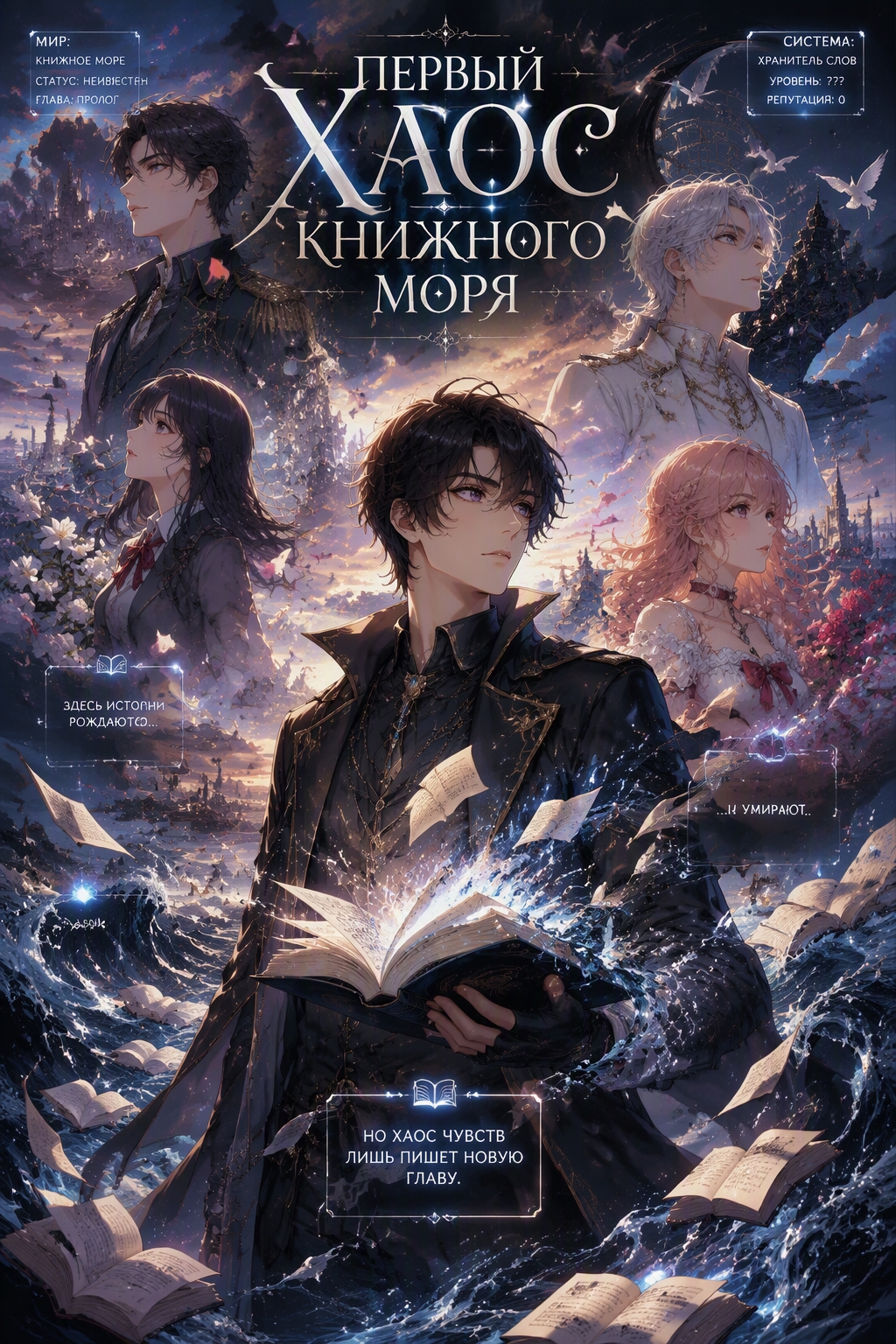 Первый хаос книжного моря - обложка ранобэ читать онлайн
