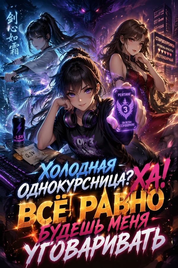 Холодная однокурсница? Ха! Всё равно будешь меня уговаривать - обложка ранобэ читать онлайн