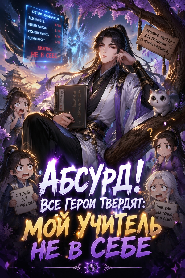 Абсурд! Все герои твердят: мой учитель не в себе - обложка ранобэ читать онлайн