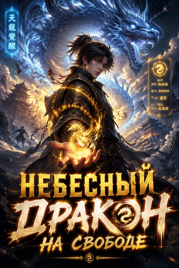 Небесный дракон на свободе - обложка ранобэ читать онлайн
