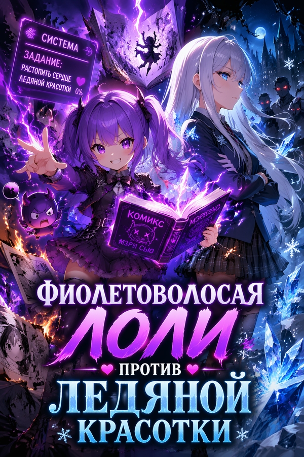Фиолетоволосая лоли против ледяной красотки - обложка ранобэ читать онлайн