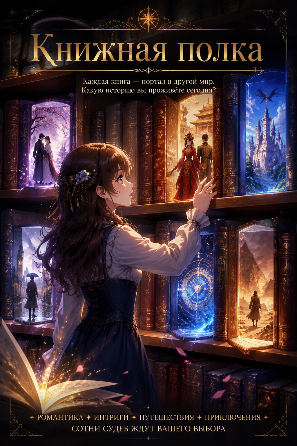 Книжная полка - обложка ранобэ читать онлайн