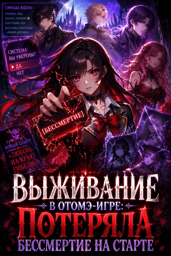 Выживание в отомэ-игре: Потеряла бессмертие на старте - обложка ранобэ читать онлайн