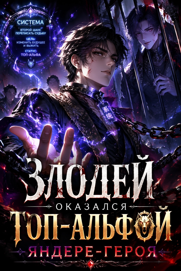 Злодей оказался топ-альфой яндере-героя - обложка ранобэ читать онлайн