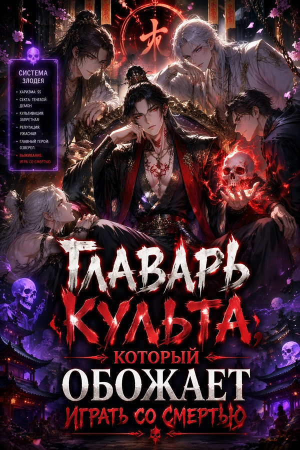 Главарь культа, который обожает играть со смертью - обложка ранобэ читать онлайн