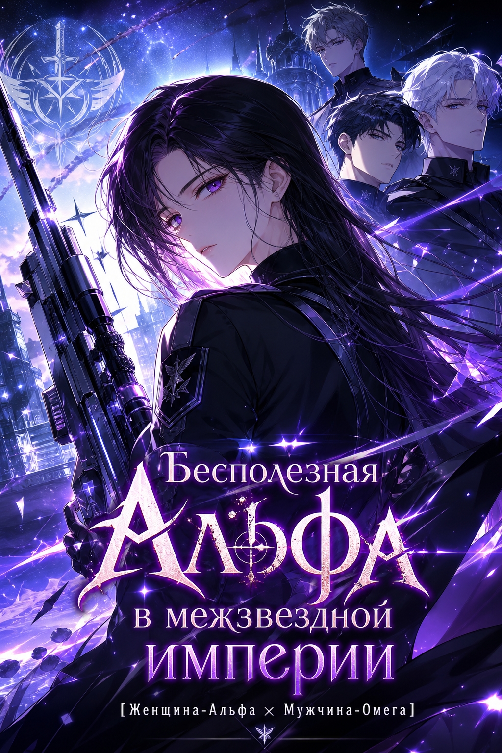 Бесполезная Альфа в межзвездной империи [Женщина-Альфа × Мужчина-Омега] - обложка ранобэ читать онлайн
