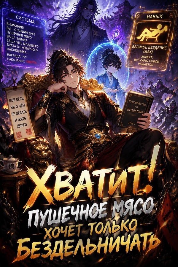 Хватит! Пушечное мясо хочет только бездельничать - обложка ранобэ читать онлайн