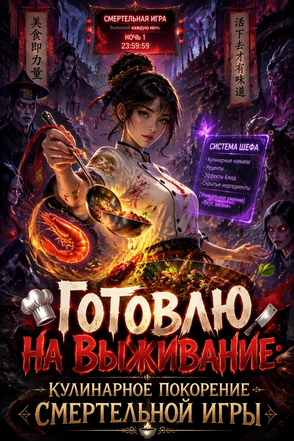 Готовлю на выживание: кулинарное покорение смертельной игры - обложка ранобэ читать онлайн