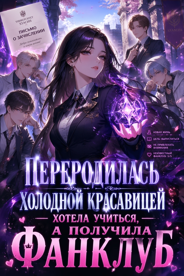 Переродилась холодной красавицей — хотела учиться, а получила фанклуб - обложка ранобэ читать онлайн