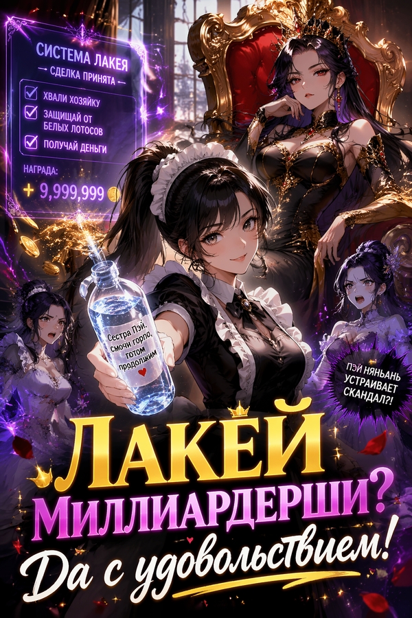 Лакей миллиардерши? Да с удовольствием! - обложка ранобэ читать онлайн